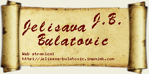 Jelisava Bulatović vizit kartica